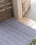 Alfombra Fair Isle Azul French Blue Algodón 180x270 — Lavable